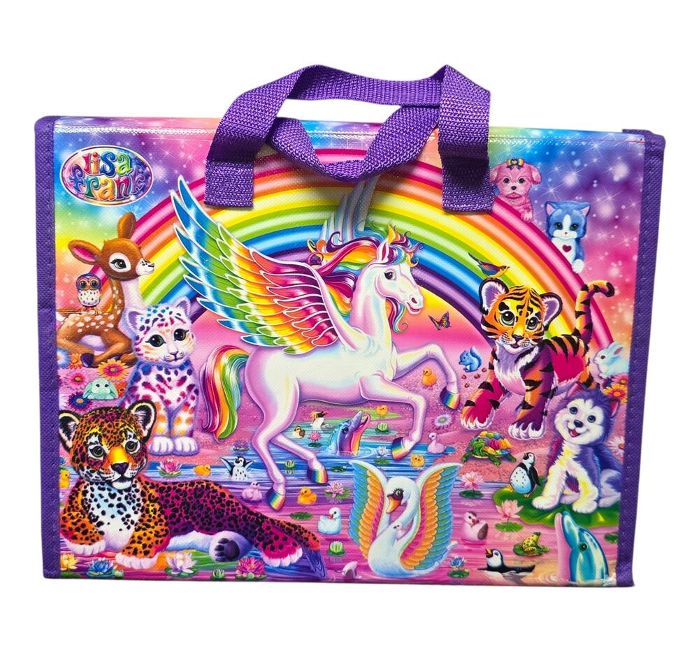 Lisa Frank Unicorn Coloring Set Trifold Fold Out Storage Case Folder